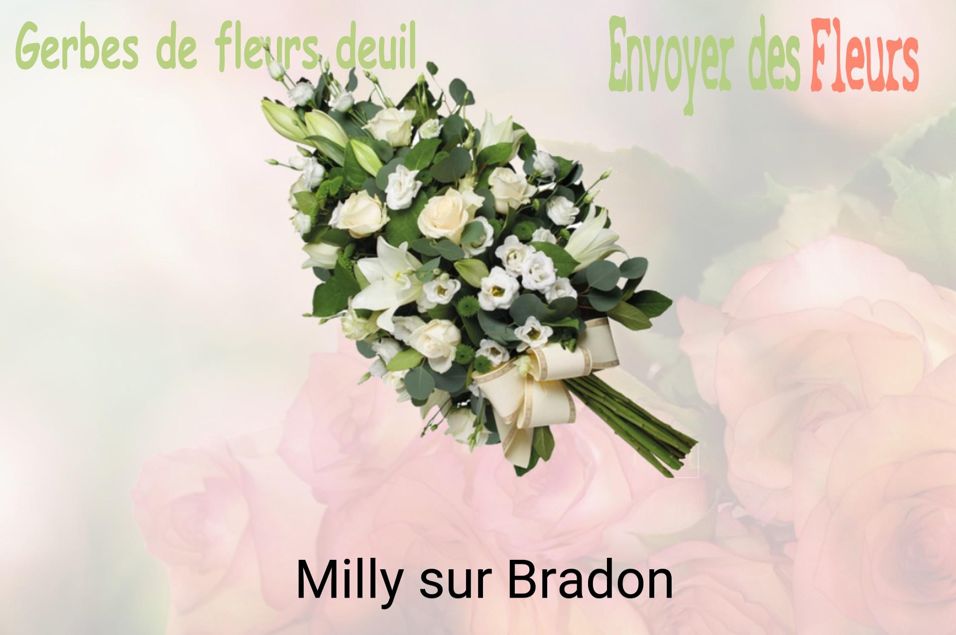 Gerbe de fleurs de deuil livrée à Milly-sur-Bradon